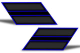Chevy Camaro Vinyl Hash Mark Design ('10-'15) Blue & Black