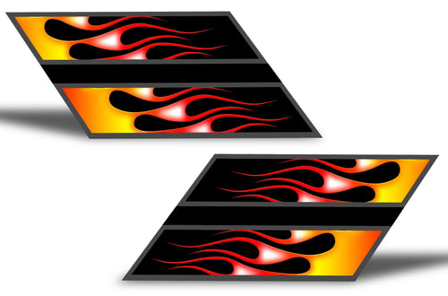 Chevy Camaro Vinyl Hash Mark Design ('10-'15) Flames - RacerX Customs | Auto Graphics, Truck Grilles and Accessories