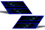 Chevy Camaro Vinyl Hash Mark Design (2010-2015) Blue Ghost Flame