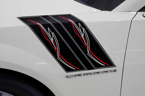 Chevy Camaro Vinyl Hash Mark Design ('10-'15) Pinstripes - RacerX Customs | Auto Graphics, Truck Grilles and Accessories