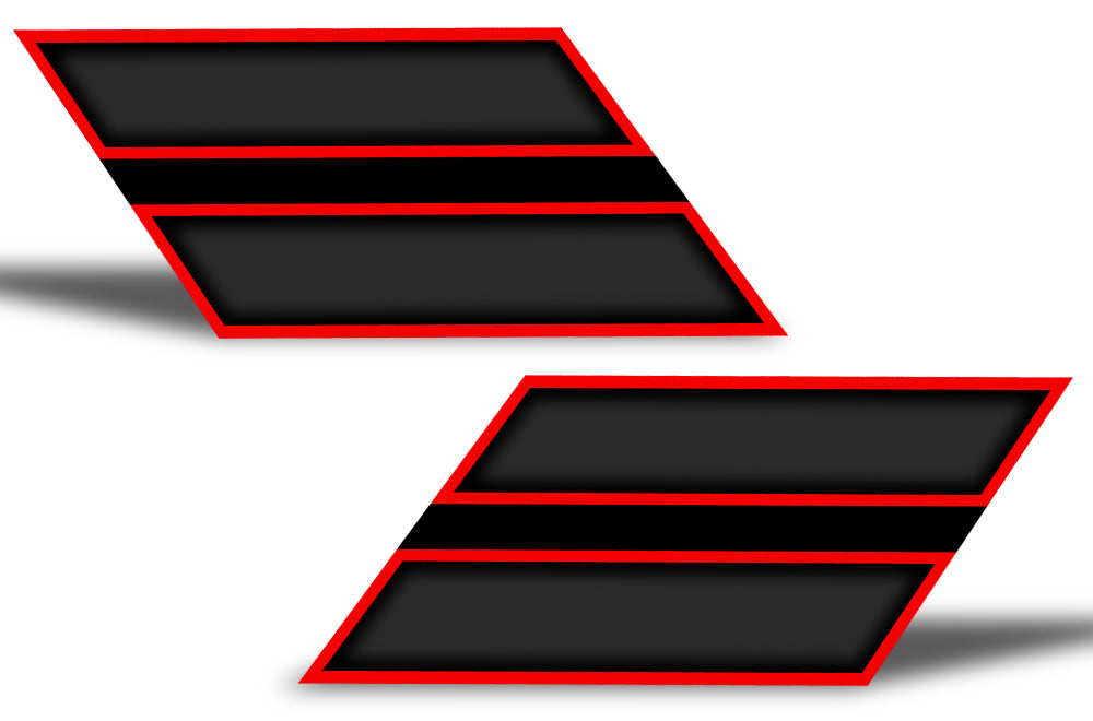 Chevy Camaro Vinyl Hash Mark Design ('10-'15) Red & Black