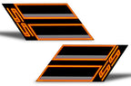 Chevy Camaro Hash Mark Graphics ('10-'15) Orange & Black SS