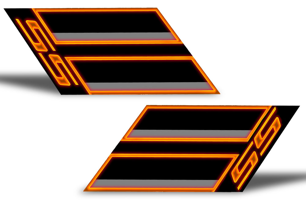 Chevy Camaro Vinyl Hash Mark Design ('10-'15) Orange & Black SS