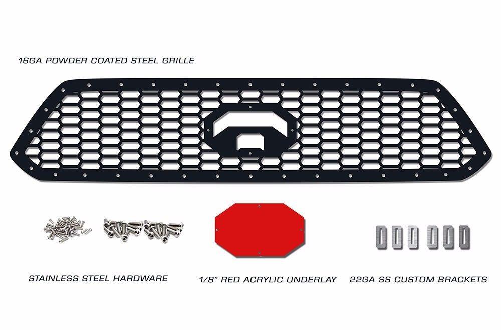Toyota Tacoma Steel Grille ('12-'15) Red T Logo - RacerX Customs | Truck Graphics, Grilles and Accessories
